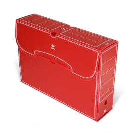 CAJA ARCHIVO DEFINITIVO DESMONTABLE PLASTICO Fº ROJA 70907851 GRAFOPLAS