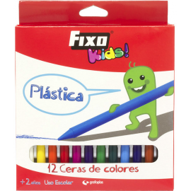 PINTURA PLASTICA COLORES 12U SURTIDAS 34699 FIXO