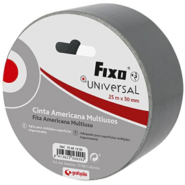 CINTA ADHESIVA AMERICANA 50MMx25M GRIS 75601200