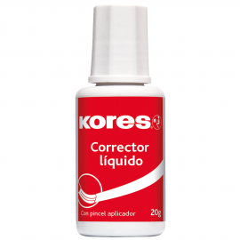 CORRECTOR LIQUIDO 20ML FRASCO CON PINCEL 00030400 KORES