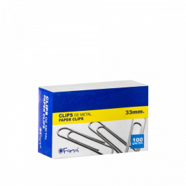 CLIPS LABIADOS GALVANIZADOS Nº2 33MM C/100U DK