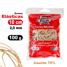 GOMAS ELASTICAS B/100GR 100MMX2 Nº10 45340 FIXO