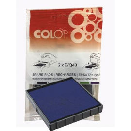 ALMOHADILLA P/PRINTER 43X43 Q43 BL/2U AZUL EQ43-107505 COLOP