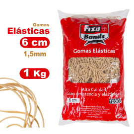 GOMAS ELASTICAS B/1KG  60MMX1,5  Nº6 300827 / 47140