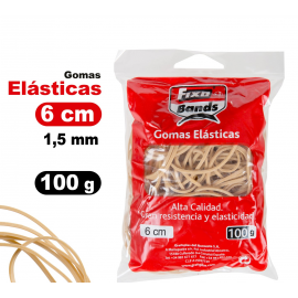 GOMAS ELASTICAS B/100GR  60MMX1,5  Nº6 45140 FIXO