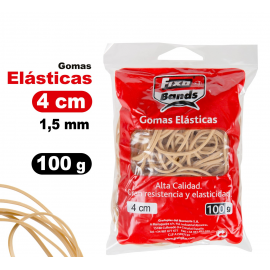 GOMAS ELASTICAS B/100GR  40MMX1,5  Nº4 45040 FIXO