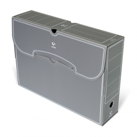 CAJA ARCHIVO DEFINITIVO DESMONTABLE PLASTICO Fº GRIS 70907871 GRAFOPLAS