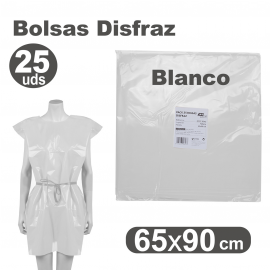 BOLSA PLASTICO DISFRACES 65X90 P/25 BLANCA 72070 FIXO