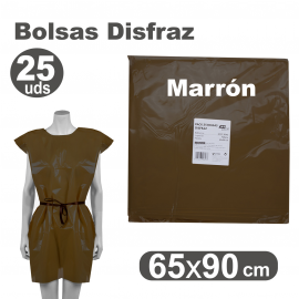 BOLSA PLASTICO DISFRACES 65X90 P/25 MARRÓN 72040 FIXO