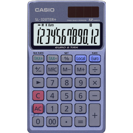 CALCULADORA BASICA BOLSILLO 12 DIG SL-320TER CASIO