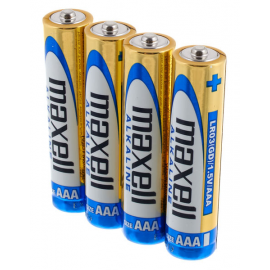 PILA CILINDRICA ALCALINA 1,5 V LR03-AAA PACK 4 UND LR03-R4 MXL-M405 MAXELL 