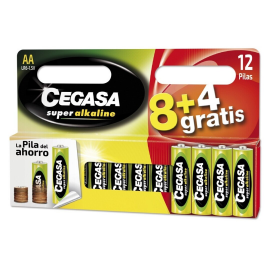 PILA ALCALINA 1,5V LR06-AA BL/8+4P 106709 CEGASA