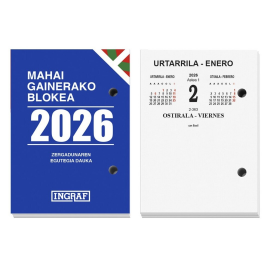 TACO CALENDARIO EUSKERA-CASTELLANO 10205E-356410 PRACTICO INGRAF