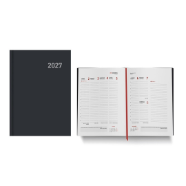 AGENDA SEMANA VISTA 15X21 NEGRA 357572