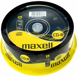 COMPACT DISK VIRGEN 80M CD-R700MB 52X BULK/25 M184 628522 MAXELL