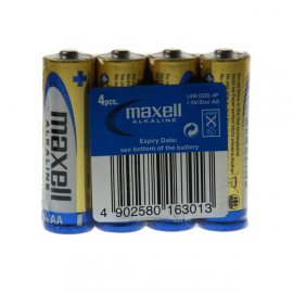 PILA CILINDRICA ALCALINA 1,5 V LR06-AA PACK 4 UND LR06-R4 MXL-M406 MAXELL 