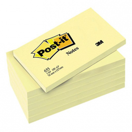 QUITA-PON BLOC 76X127MM AMARILLO 655 POST-IT 3M