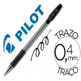 BOLIGRAFO 0,4/1MM CON CAPUCHON TINTA BASE ACEITE NEGRO BPS-GP-M PILOT