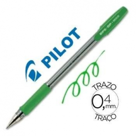 BOLIGRAFO 0,4/1MM CON CAPUCHON TINTA BASE ACEITE VERDE BPS-GP-M PILOT