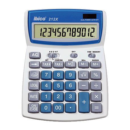 CALCULADORA SOBREMESA SOLAR 12 DIG 212X IBICO