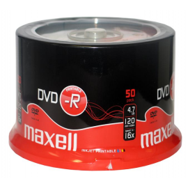 DVD-R PRINTABLE BULK/50 UDS. M180 MAXELL