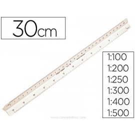 ESCALA TRIANGULAR PLASTICO 30 CMS. 153-B FABER CASTELL