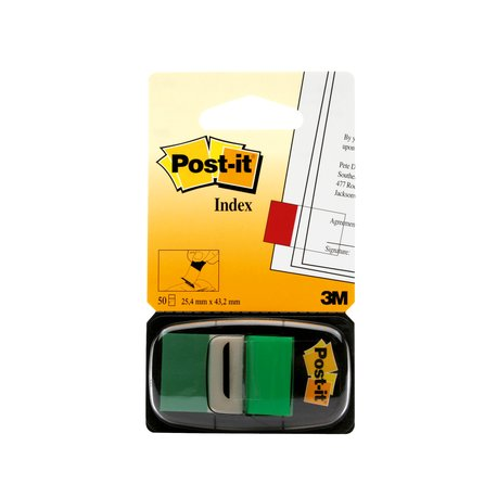 BANDERITA SEÑALIZADORA 1"50U  VERDE 680-3 POST-IT 3M