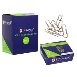 CLIPS LABIADOS GALVANIZADOS Nº1 25MM C/100U 316867 BISMARK