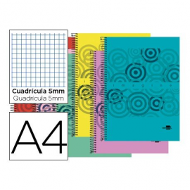 CUADERNO ESPIRAL PP A4 160H CP 74838 LIDERPAPEL