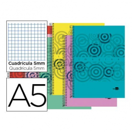 CUADERNO ESPIRAL PP A5 160H CP 74839 LIDERPAPEL